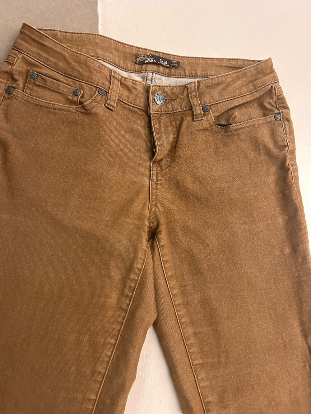 Jeans Prana Caramel Straight-Leg Jeans 2/26 regular inseam